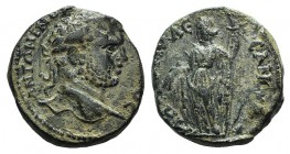 Caracalla (198-217). Galatia, Ancyra. Æ (27mm, 17.40g, 7h). Laureate head r. R/ Demeter standing l., holding grain ears and long torch. SNG BnF -; BMC...