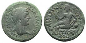 Severus Alexander (222-235). Pisidia, Antioch. Æ (27mm, 10.40g, 6h). Laureate head r. R/ River god Anthius reclining l., holding cornucopia and restin...