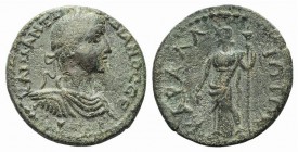 Gordian III (238-244). Cilicia, Carallia. Æ (23mm, 7.60g, 12h). Laureate, draped and cuirassed bust r. R/ Luna standing l., crescent on head, holding ...
