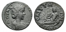 Otacilia Severa (Augusta, 244-249). Lydia, Saitta. Æ (20.5mm, 5.40g, 6h). Diademed and draped bust r. R/ River-god Hermos reclining l., holding reed a...