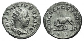 Philip I (244-249). Antoninianus (22mm, 3.85g, 6h). Rome, AD 248. Radiate, draped and cuirassed bust r., seen from behind. R/ She-wolf standing l., su...