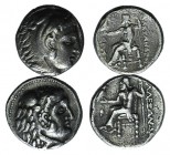 Kings of Macedon, Alexander III, lot of 2 AR Tetradrachms, to be catalog. Lot sold as is, no returns