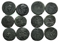 Lot of 6 Greek Æ coins, including Pontos, Amisos (4) and Paphlagonia, Sinope (2). Lot sold as is, no returns