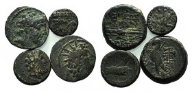 Lot of 4 Greek Æ coins, including Phoenicia and Seleukid Empire. Lot sold as is, no returns