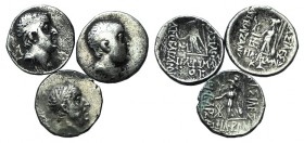 Cappadocia, lot of 3 AR Drachms, to be catalog. Lot sold as is, no returns