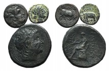 Seleukid Empire, lot of 3 Æ coins, to be catalog. Lot sold as is, no returns