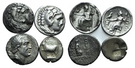 Lot of 4 Greek AR Fractions, to be catalog. Lot sold as is, no returns