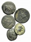 Lot of 5 Greek Æ coins, to be catalog. Lot sold as is, no returns