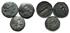 Lot of 3 Greek Æ coins, to be catalog. Lot sold as is, no returns