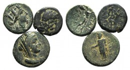 Lot of 3 Greek Æ coins of Apamea, to be catalog. Lot sold as is, no returns