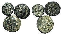 Lot of 3 Greek Æ coins of Pergamon, to be catalog. Lot sold as is, no returns