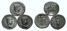 Maximinus I, lot of 3 AR Denarii. Lot sold as is, no returns