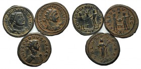 Lot of 3 Roman Imperial Radiates, including Probus, Diocletian and Numerian. Lot sold as is, no returns