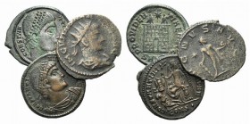Lot of 3 Roman Imperial Æ coins, including Constantine, to be catalog. Lot sold as is, no returns