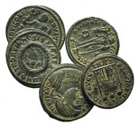 Lot of 5 Roman Imperial Æ coins, including Licinius and Constantine, to be catalog. Lot sold as is, no returns