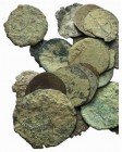Lot of 26 BI and Æ coins, including Roman Imperial (2) and Medieval Italian (24), to be catalog. Lot sold as is, no returns