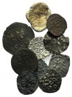 Lot of 10 Italian Medieval-Modern BI and Æ coins, including a lead seal, to be catalog. Lot sold as is, no returns
