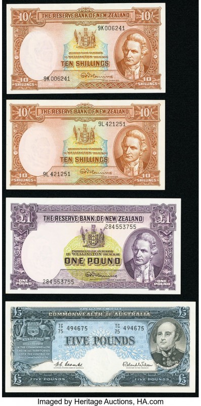 World (Australia, New Zealand) Group Lot of 4 Examples Very Fine-Extremely Fine....