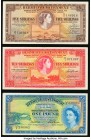Bermuda Bermuda Government 5; 10 Shillings; 1 Pound 1.5.1957; 1.10.1966 (2) Pick 18; 19; 20 Three Examples Very Fine. 

HID09801242017

© 2020 Heritag...