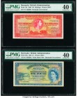 Bermuda Bermuda Government 10 Shillings; 1 Pound 1966; 1952 Pick 19c; 20a Two Examples PMG Extremely Fine 40 EPQ; Extremely Fine 40. 

HID09801242017
...