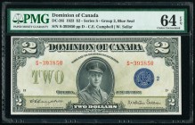 Canada Dominion of Canada $2 23.6.1923 Pick 34i DC-26i PMG Choice Uncirculated 64 EPQ. 

HID09801242017

© 2020 Heritage Auctions | All Rights Reserve...