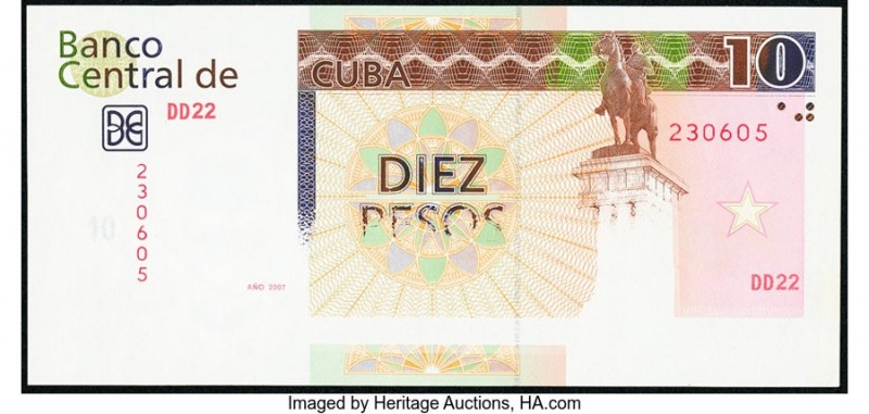 Missing Print Error Cuba Banco Central de Cuba, Foreign Exchange Certificate 10 ...