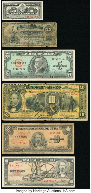 World (Cuba, Mexico) Group Lot of 11 Examples Very Good-About Uncirculated. Stai...