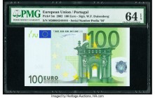 European Union Central Bank, Portugal 100 Euro 2002 Pick 5m PMG Choice Uncirculated 64 EPQ. 

HID09801242017

© 2020 Heritage Auctions | All Rights Re...