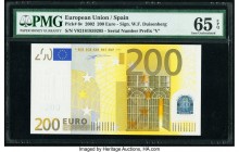 European Union Central Bank, Spain 200 Euro 2002 Pick 6v PMG Gem Uncirculated 65 EPQ. Printing code T001A3.

HID09801242017

© 2020 Heritage Auctions ...