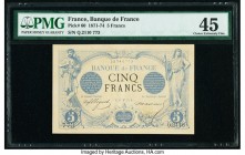 France Banque de France 5 Francs 1871-74 Pick 60 PMG Choice Extremely Fine 45. Pinholes.

HID09801242017

© 2020 Heritage Auctions | All Rights Reserv...