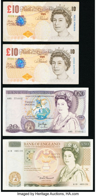 Great Britain Bank of England Group Lot of 4 Examples Fine-Very Fine. 

HID09801...