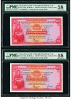 Hong Kong Hongkong & Shanghai Banking Corp. 100 Dollars 27.3.1969 Pick 183b KNB70 Two Examples PMG Choice About Unc 58. 

HID09801242017

© 2020 Herit...