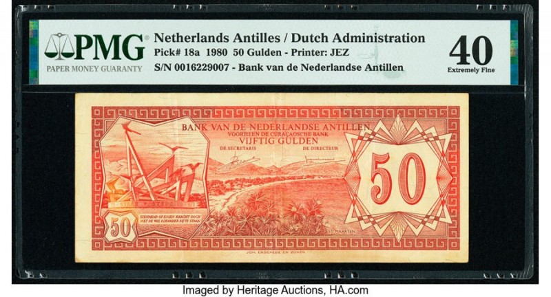 Netherlands Antilles Bank van de Nederlandse Antillen 50 Gulden 23.12.1980 Pick ...