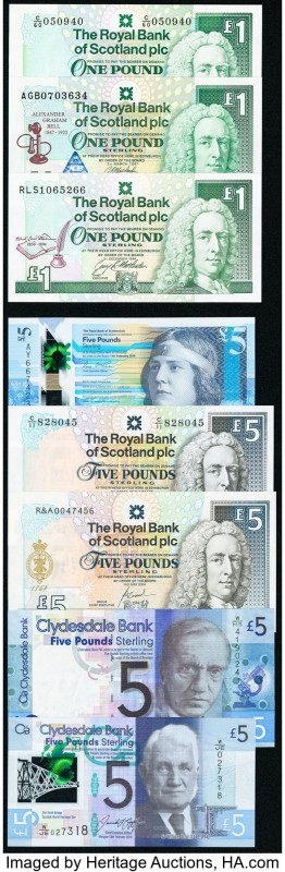 Scotland Group Lot of 13 Examples Extremely Fine-Crisp Uncirculated. All example...