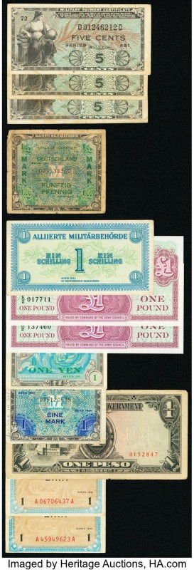 World Group of 43 Military Issue Examples Including Germany, Great Britain, Ital...