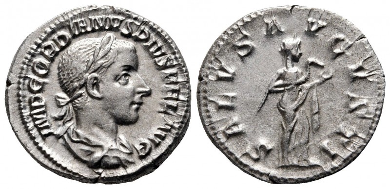 Gordian III. AD 238-244. RomeDenarius AR,20mm., 3,78g.good very fine