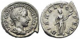 Gordian, 238-244,Denar (Silber),Vs.: Büste nach rechts,Rs.: Diana,Gewicht: 3,2g,18mm