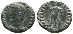 Procopius (365-366 n. Chr.) (D) Usurpator im Osten. AE , Heraclea Thraciae , September 365-Mai 366 n. Chr. Büste mit Perlendiadem, 2,9.g