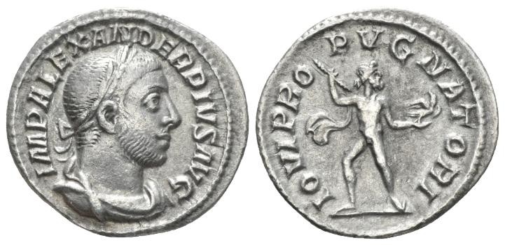 Severus Alexander, 222-235 Denarius circa 231-235, AR 19.6mm., 2.46g. Laureate, ...
