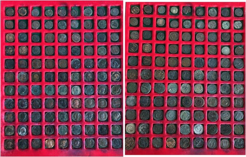 Römische Kaiserzeit. Spätrömische Kleinbronzen. 99 Stück.