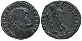Constantine I, 307-337 Follis Thessalonica circa 312-313, Æ 22mm., 3,8.g.