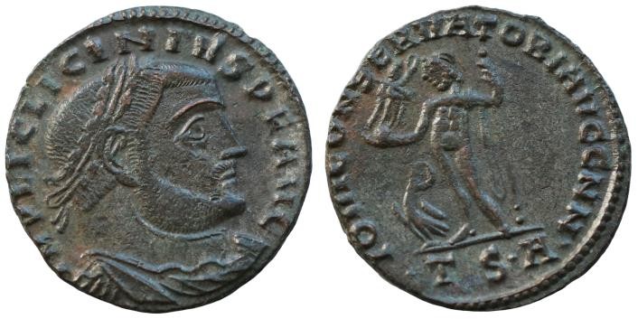 Licinius I Æ Follis. Thessalonica, AD 312-313. 3,3.g