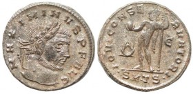 Maximinus II, 309-313 Follis Thessalonica circa 312, Æ 23mm., 5,3g.