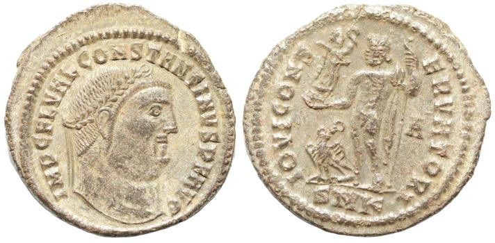 Constantine I, 307-337 Follis Cyzicus circa 312-313, Æ 22mm., 4,10.g.