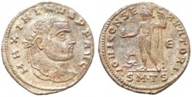Maximinus II, 309-313 Follis Thessalonica circa 312, Æ 23mm., 5,3g.