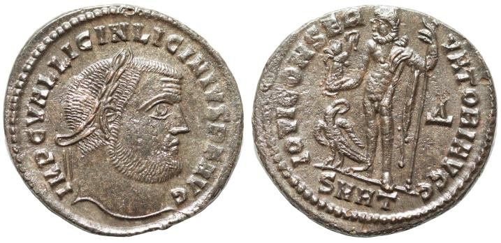 Licinius I. A.D. 308-324. AE follis (21.44 mm, 4,2. g, ). Heraclea mint.