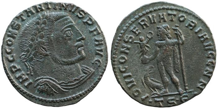 Constantine I, 307-337 Follis Thessalonica circa 312-313, Æ 23.mm., 3,0.g