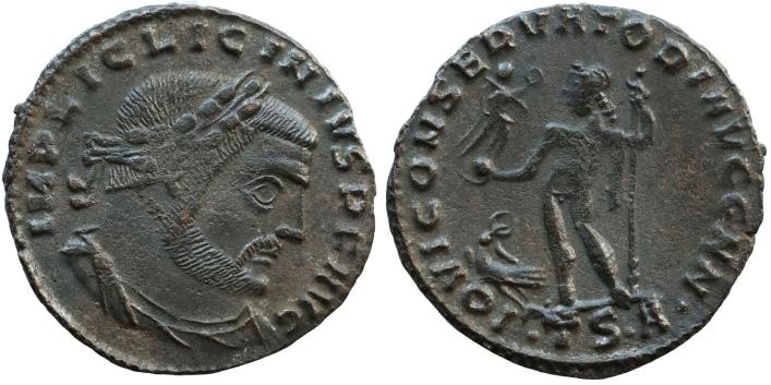Licinius I (308-324). Æ Follis (23mm, 3.2g, 12h). Thessalonica,