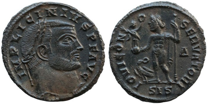 Licinius I (308-324). Æ Follis (22mm, 3.5.g, 6h). Siscia, 313-5.