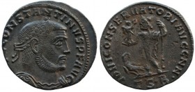 Constantine I, 307-337 Follis Thessalonica circa 312-313, Æ 23.mm., 3,1.g